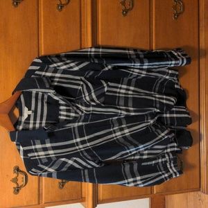 Women's large lucky brand flannel style shirt with tie bottom